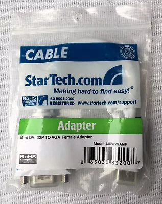 StarTech Mini DVI 32P To VGA Female Adapter Cable For Apple MacBook • $7.99