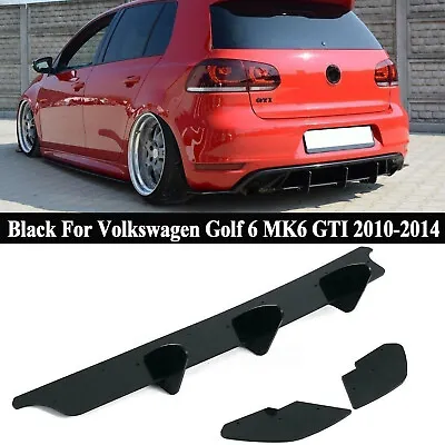 For VW Golf 6 MK6 GTI 2010-2014 Rear Bumper Lip Diffuser Shark Fins Splitter Kit • $47.79