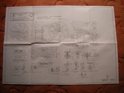 £10 • Buy Nexus Plans For Diagonal Paddle Marine Steam Engine 2 Sheets