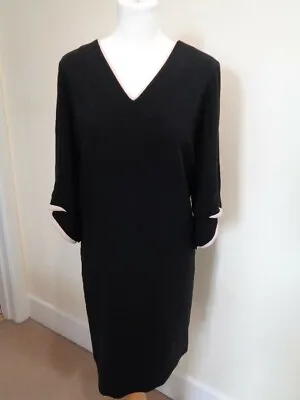 $56.34 • Buy Vakko Black And Beige Three Quarter Sleeve Dress - Size 14