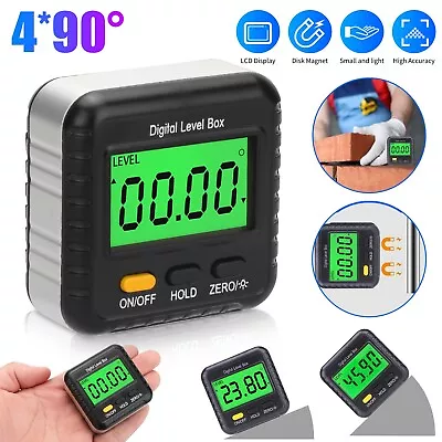 4*90° LCD Digital Magnetic Angle Finder Level Box Protractor Inclinometer Gauge • $15.48