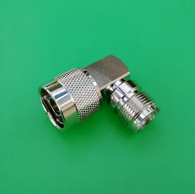 (2 PCS) Right Angle N Male To UHF Female SO239  Connector - USA Seller • $15.99