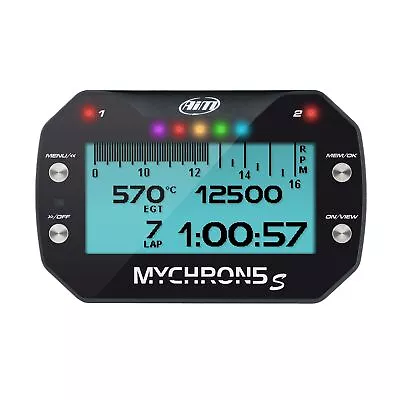 AiM MyChron5S GPS Kart Dash Display / Lap Timer - Inc M12 EGT (KF Engine) Sensor • $1093.66