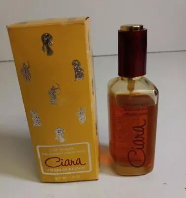 Vtg Ciara By Charles Revson 100% Strength Concentrated Cologne Spray 1.8oz READ • $30.59