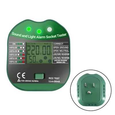 Socket Tester Plug Socket Tester Electrical Voltage Tester With LCD-Display • £11.54