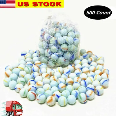 Lot Of 500 Glass Marbles 6 Lb Glass 5/8  16mm Bulk Wholesale Toy Sling Shot Ammo • $12.99