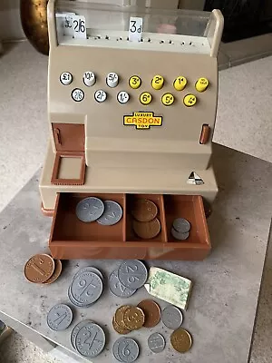 Vintage 1960s Casdon Cash Register Toy  Pre-decimilasation And Money • £16