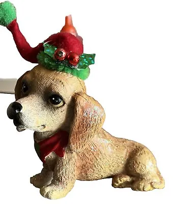 Dachshund Christmas Ornament With Santa Hat • $10