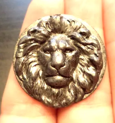 Stunning Vintage Estate Pewter Tone Lion 1 1/8  Brooch!!! 1552a • $1.25