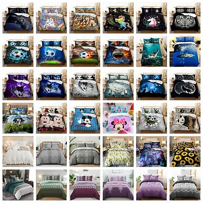 Luxury Reversible Soft Duvet Quilt Covers Set Single Double King Size Bedding UK • £27.99