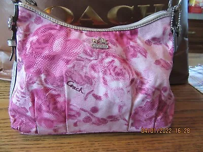 Coach Madison Pink Floral Handbag Purse Shoulder Bag Satchel • $50