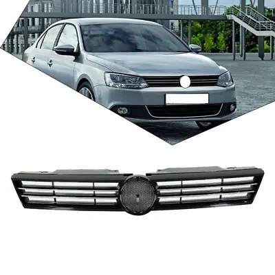 Chrome Trim Front Bumper Grille Fit 2011 12 13 2014 Volkswagen Jetta Upper Grill • $34.88