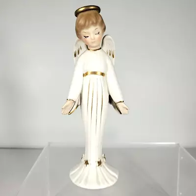 Vintage Napcoware Praying Angel W/ Halo Porcelain Figure 1962 CR5408 Japan Napco • $29.94