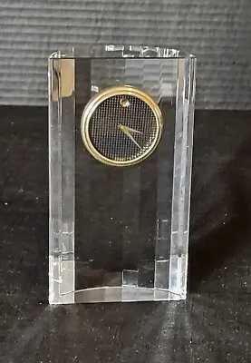 Movado Crystal Rotunda Clock With Black Museum Dial MCL-201-M • $30