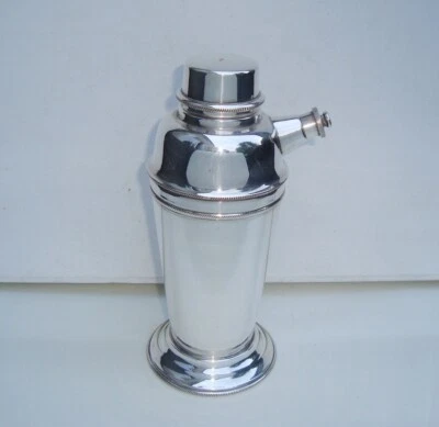 £45 • Buy Antique Art Deco Silver Plated On Copper Cocktail Shaker Viners