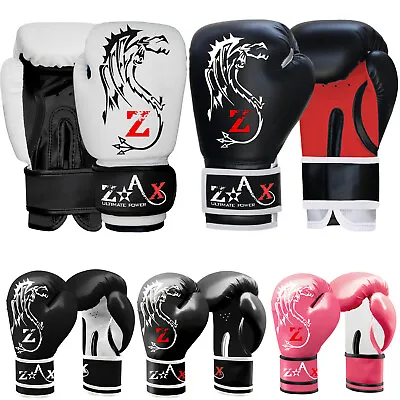 Junior Boxing Gloves Kids Training Sparring Gloves Punchbag Gloves Pads 468 OZ • £9.49