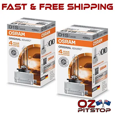 2x OSRAM Xenarc D1S - 66140 12V 35W 4300K PK32d-2 HID Xenon Headlight Bulb (NEW) • $142