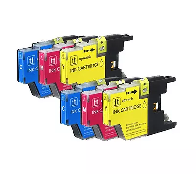 6 Pack Compatible Brother LC-71 LC-75 Color Ink Cartridges For Inkjet Printers • $9.98