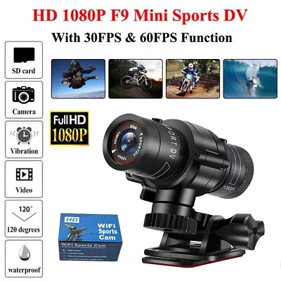 Full HD 1080P DVR Motor Bike Motor Cycle Action Helmet Sports Camera Cam USB UK • £25.99