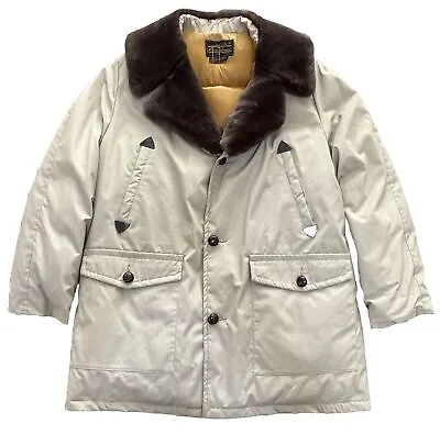 Eddie Bauer Goose Down Parka Jacket Coat Vtg Fur Workwear Nigel Cabourn Junya XL • $279
