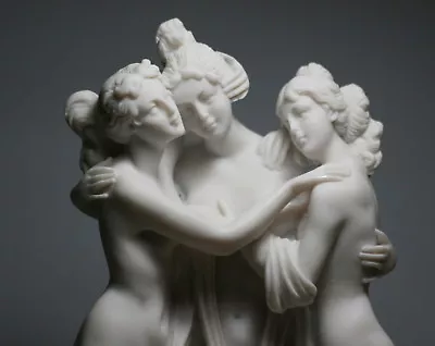 3 Graces Goddesses Canova Nude Female Cast Marble Statue Sculpture Museum 9.84in • $54.90