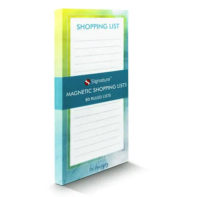 Magnetic Shopping List Pad Notepad | 80 Tear Off Pages Fridge Memo Meal Planner • £2.99