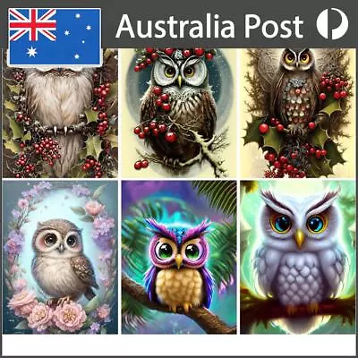 5D DIY Full Round Drill Diamond Painting Owl Kit Home Decoration Art Craft • $10.99