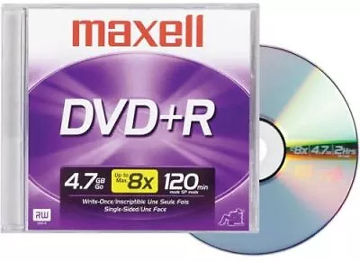 Maxell DVD+R: Recordable 8x 4.7GB 2 Hours • $5.49