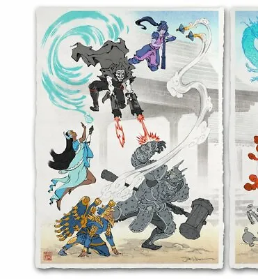 $228.53 • Buy Overwatch Blizzard Japanese Edo Style Limited Giclee Poster Print X4 12x17 Mondo