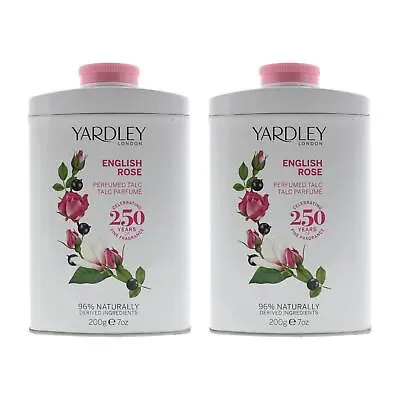 Yardley English Rose Perfumed Talc 200g For Her Body Care Women X 2 • £13