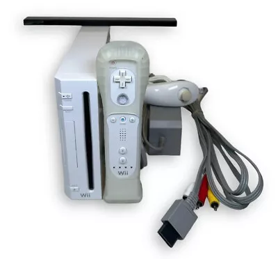 Nintendo Wii RVL-001 Console Cables And Controller Bundle With Wii Motion Plus  • $60
