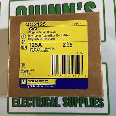 Square D QO2125 125 Amp Circuit Breaker • $99.99