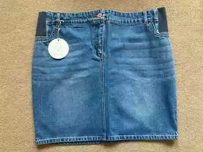 BNWT NEXT Blue Denim MATERNITY Skirt Size 10 • £2.99