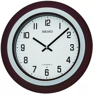 Seiko Easton 15  Walnut / Brushed Nickel Musical Wall Clock QXM547BLH • $65