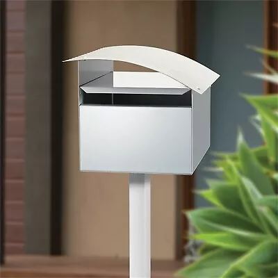 $40 • Buy Sandleford Ripple Galvanised Letterbox Post Mount Stainless Steel