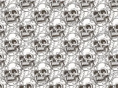 Vintage Gothic Spooky Skulls Background Pattern Edible Icing Cake Topper • £4.15