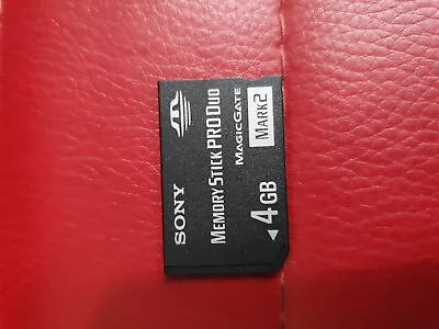 Sony 4GB Sony PSP Memory Stick Pro Duo Magic Gate Memory Card Camera Cybershot • $99.55
