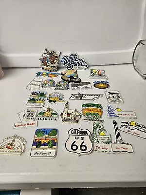 Vintage Lot Of 25 Souvenir Travel Magnets Collection • $15