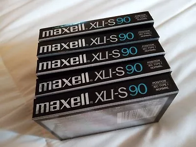 Set Of 5 Maxell XLI-S 90 Cassettes New Original Stock Factory-Sealed • $228