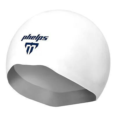 Phelps Adult White X-02 Elite Silicone Race Swimming Cap Size Medium 22-23 1/4  • $18