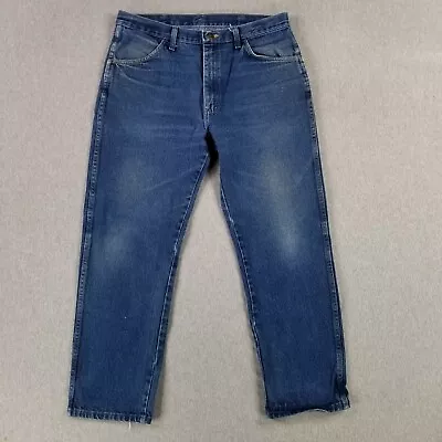 Vintage Rustler 36x30 Blue Jeans Classic Denim Work Pants Faded Cowboy 90s • $21.79