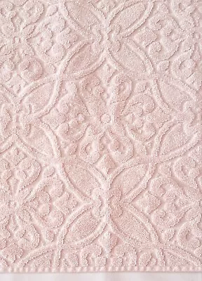 LAURA ASHLEY Pink Nd Towel 100% Cotton Textured Sculpted Damask Print • $12