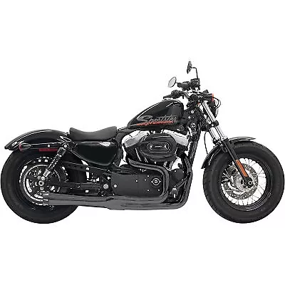 Bassani Black Road Rage II Mega Power 2-into-1 Exhaust System Sportster 04-13 • $912.95