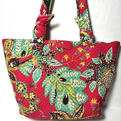 Vera Bradley Hadley East West Tote Bag Purse In Rumba Bright Pink Turquoise Ylw • $24.50