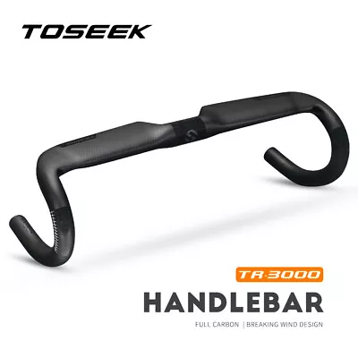 TOSEEK UD Carbon Fiber Bike Handlebars Racing Road Bike Drop Bar Aero Bar 31.8mm • $68.90