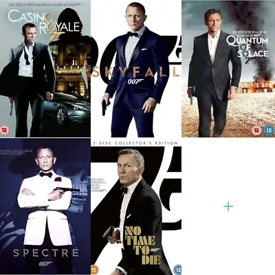 Daniel Craig's James Bond 5 Movie DVD Collection Brand New And Factory Sealed.  • £19.99