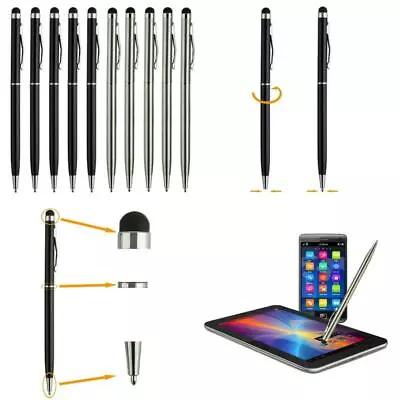 10PCs 2 In 1 Touch Screen Ballpoint Stylus Pen For IPhone IPad Samsung Tab Phone • $9.99
