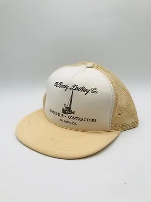 Vintage Mens Drilling Co. Hat Snapback Cap Contractors Soft Brim • $11.40