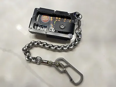 Wallet Chain W/Contour Minimalist Tactical Front Pocket Style Wallet Stainless • $199.95