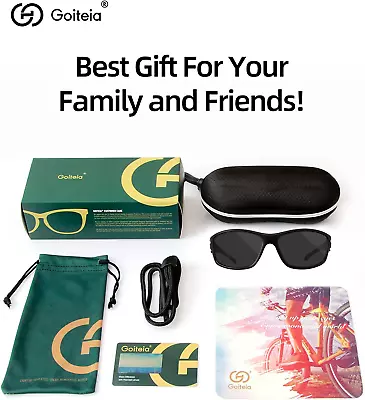 Goiteia Polarized Wrap Around Cycling Running Sunlasses Men Women UV 400 • £25.99